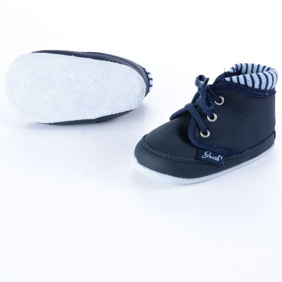 Jacobs Babymoden Lederschuh zum Schnüren - Marine - Gr. 18
