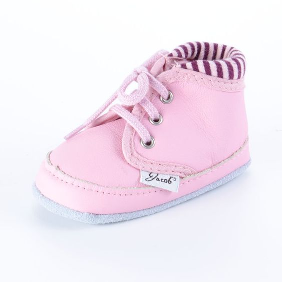 Jacobs Babymoden Lederschuh zum Schnüren - Rosa - Gr. 18