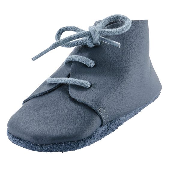 Jacobs Babymoden Lederschuh zum Schnüren - Uni Blau - Gr. 18/19