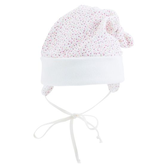 Jacobs Babymoden Nicki-Knotenmütze Pünktchen Gr. 42/44 - Ecru-Bunt