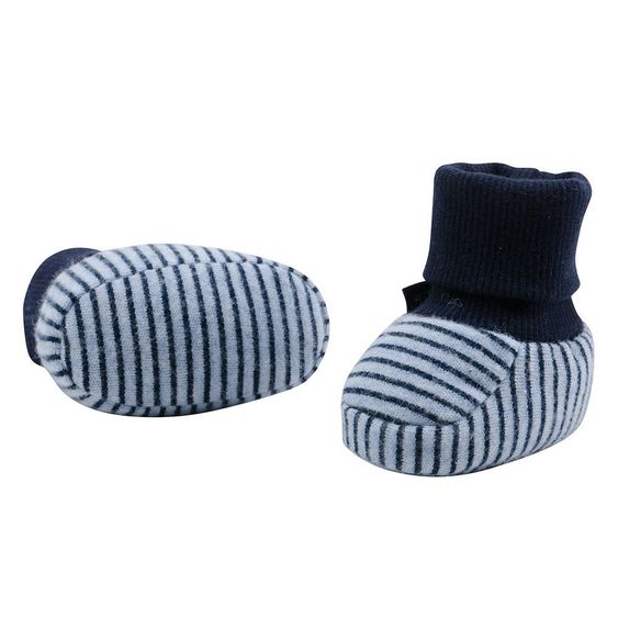 Jacobs Babymoden Schuh mit Bündchen - Blau Hellblau - Gr. 16 / 17