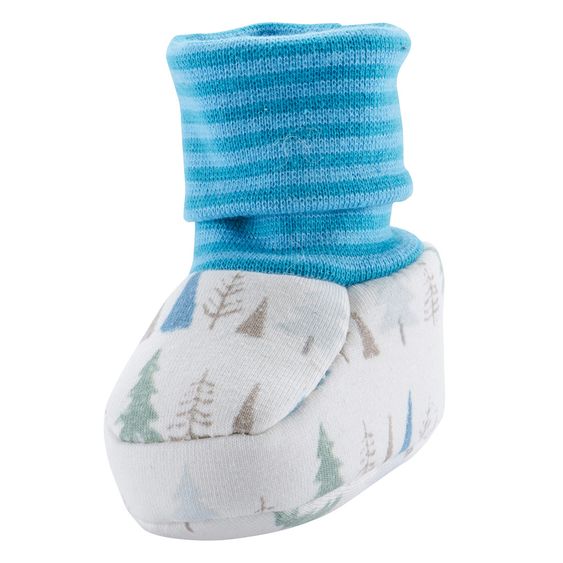Jacobs Babymoden Schuh mit Bündchen - Wald Blau - Gr. 15/16