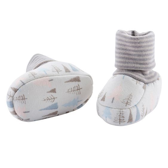 Jacobs Babymoden Schuh mit Bündchen - Wald Rosa - Gr. 15/16