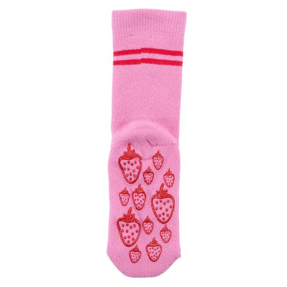 Jacobs Babymoden Stopper-Frottesocken ABS - Erdbeere Rosa - Gr. 19/20