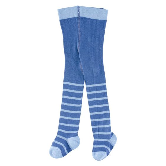 Jacobs Babymoden Strumpfhose 2er Pack Ringel & Elefant - Blau - Gr. 50 / 56