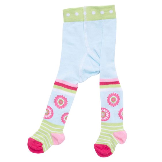 Jacobs Babymoden Strumpfhose - Ornament Türkis - Gr. 62/68