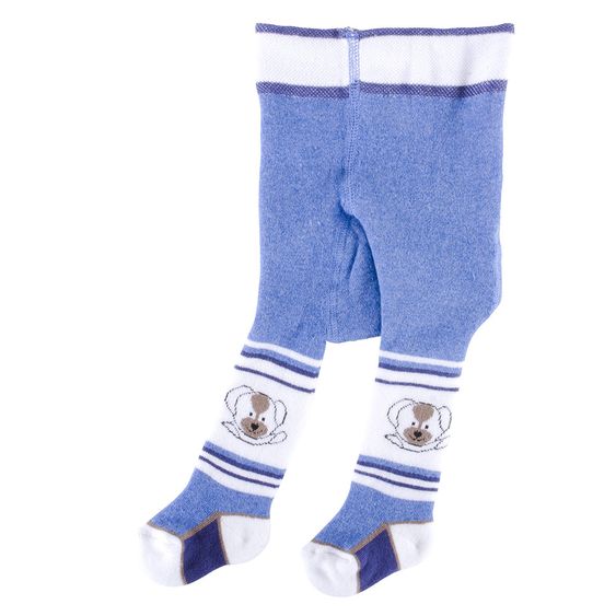 Jacobs Babymoden Thermo-Strumpfhose - Doggy Jeansblau - Gr. 50/56