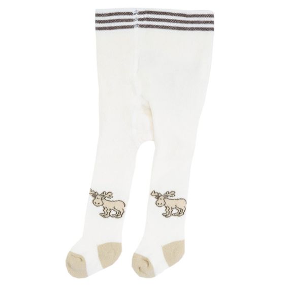Jacobs Babymoden Thermo-Strumpfhose Elch - Ecru - Gr. 74 / 80