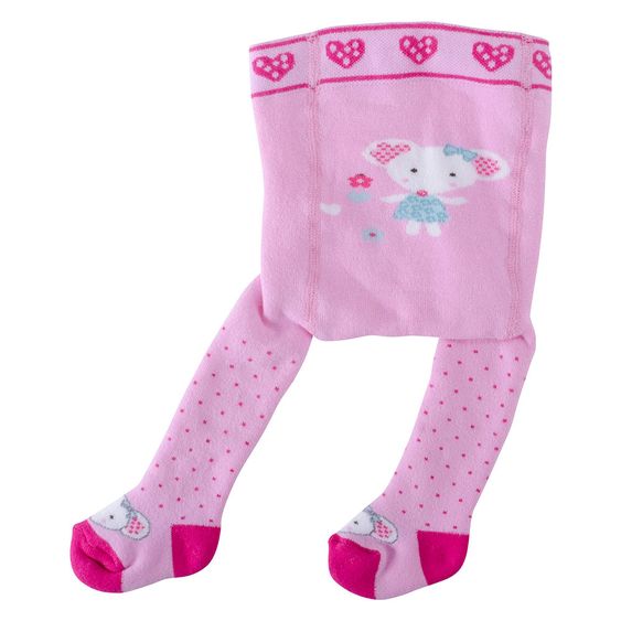 Jacobs Babymoden Thermo-Strumpfhose - Mausi Maus Rosa - Gr. 50/56