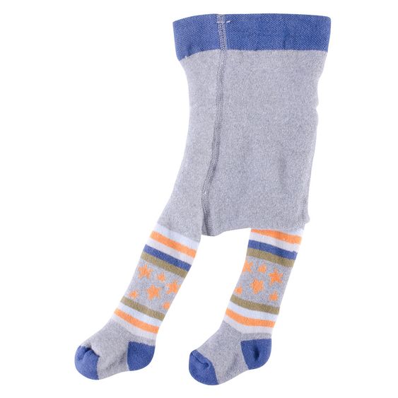 Jacobs Babymoden Thermo-Strumpfhose - Sterne & Ringel Grau - Gr. 50/56