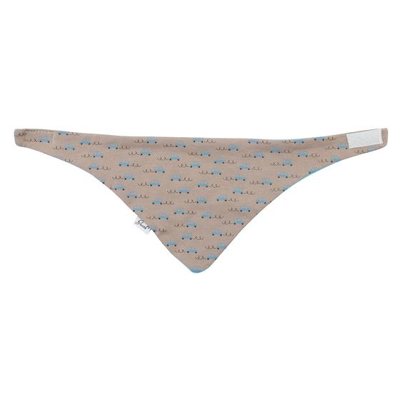 Jacobs Babymoden Wende-Halstuch - Autos - Braun Türkis