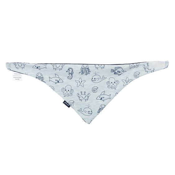 Jacobs Babymoden Wende-Halstuch - Meerestiere - Grau Marine