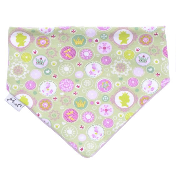 Jacobs Babymoden Wende-Halstuch - Prinzessin - Grün Rosa