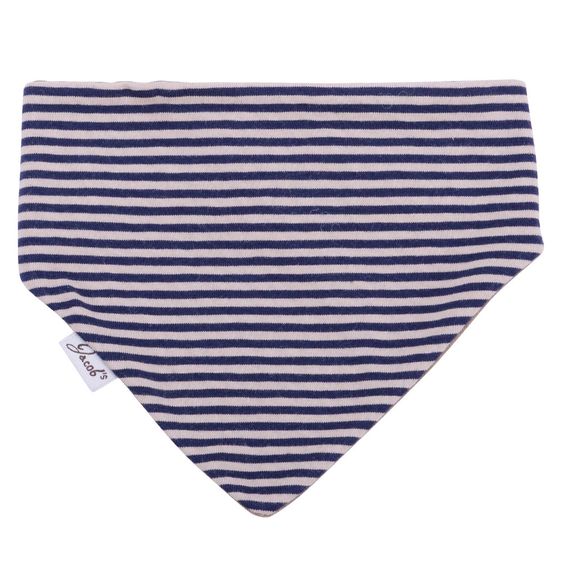 Jacobs Babymoden Wende-Halstuch - Ringel - Marine Beige