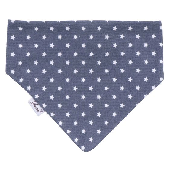 Jacobs Babymoden Wende-Halstuch - Sterne - Anthrazit Ecru