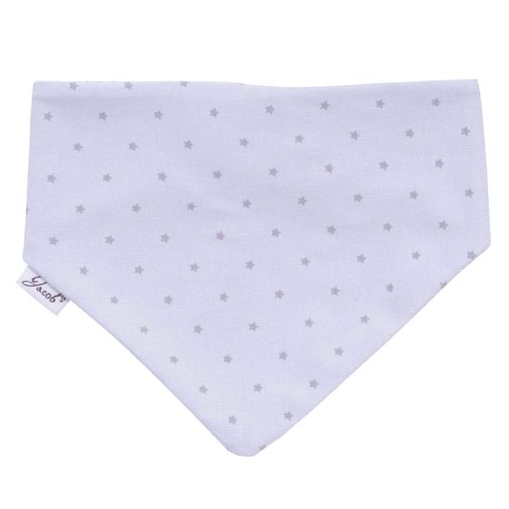 Jacobs Babymoden Wende-Halstuch - Sterne - Hellgrau Grau