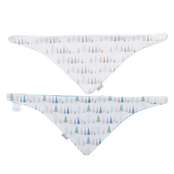 Jacobs Babymoden Wende-Halstuch - Wald - Blau