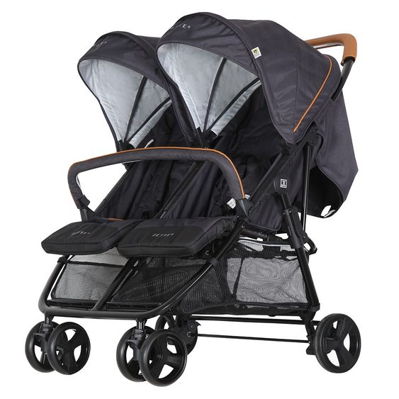 Jette Geschwister- & Zwillingsbuggy Jonathan - Fishbone Graphite