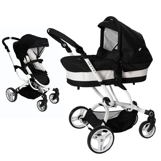 Jette Kombi-Kinderwagen Jeremy - Black & White