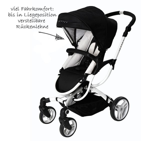 Jette Kombi-Kinderwagen Jeremy - Black & White