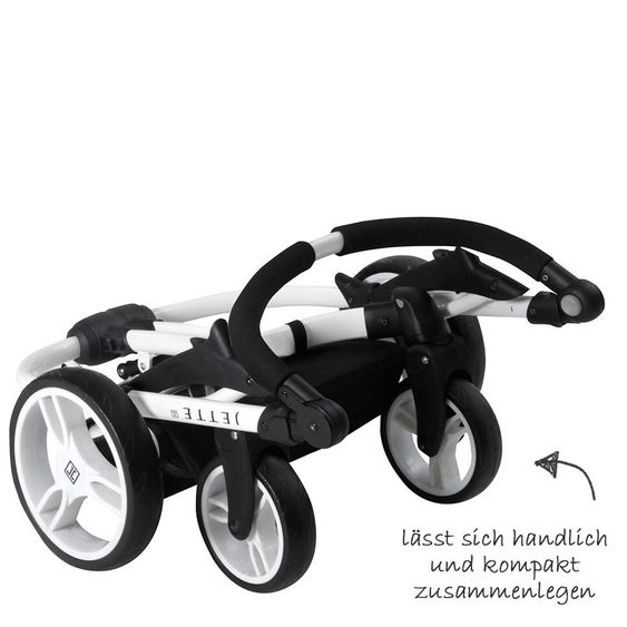 Jette Kombi-Kinderwagen Jeremy - Black & White