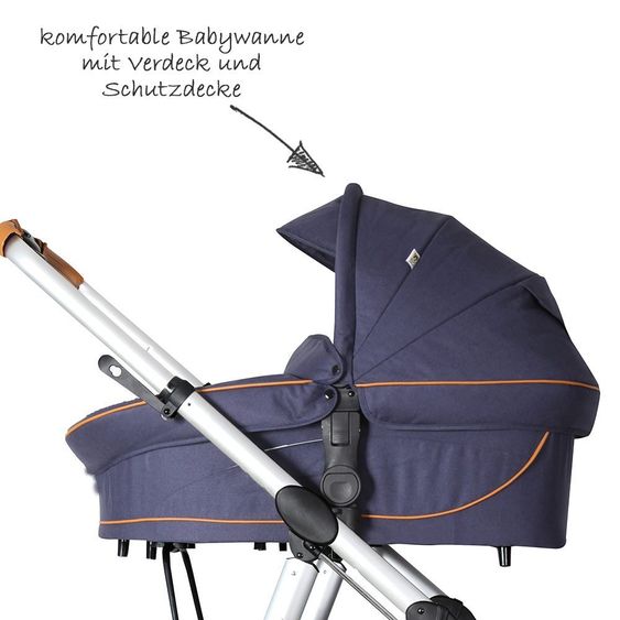 Jette Kombi-Kinderwagen Joel Air - Fishbone Navy
