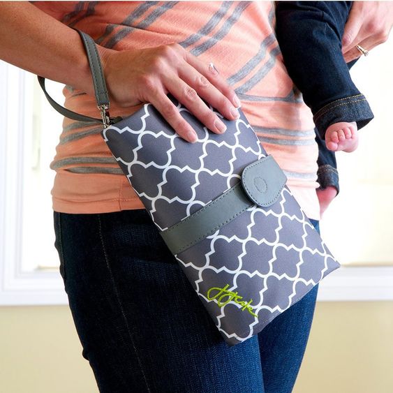 JJ COLE Reise-Wickelunterlage Clutch - Stone Arbor