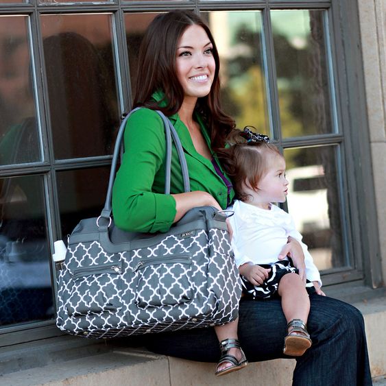 JJ COLE Wickeltasche Satchel - Stone Arbor