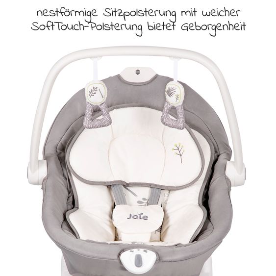 joie 2in1 baby swing Sansa from birth - 13 kg removable seat can be used as a baby bouncer - Fern