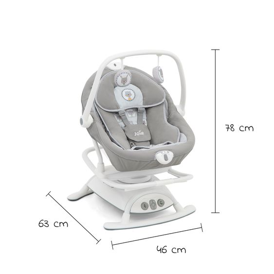 joie 2in1 Babyschaukel Sansa ab Geburt - 13 kg abnehmbarer Sitz als Babywippe nutzbar - Portrait