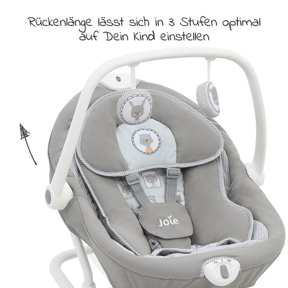 joie 2in1 Babyschaukel Sansa ab Geburt - 13 kg abnehmbarer Sitz als Babywippe nutzbar - Portrait