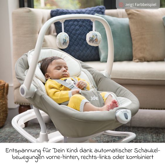 joie 2in1 Babyschaukel Sansa ab Geburt - 9 kg abnehmbarer Sitz als Babywippe nutzbar - Cosmo Tan