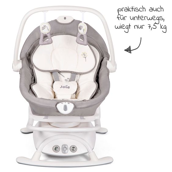 joie 2in1 Babyschaukel Sansa ab Geburt - 9 kg abnehmbarer Sitz als Babywippe nutzbar - Fern