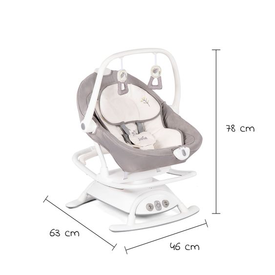 joie 2in1 Babyschaukel Sansa ab Geburt - 9 kg abnehmbarer Sitz als Babywippe nutzbar - Fern