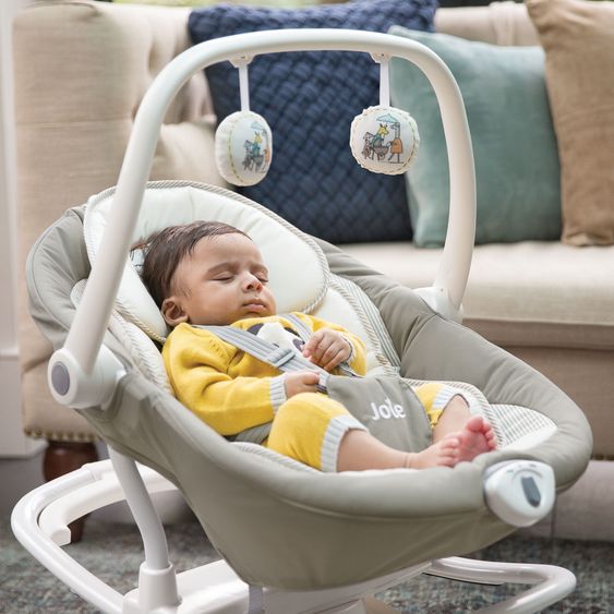 joie 2in1 Babyschaukel Sansa ab Geburt - 9 kg abnehmbarer Sitz als Babywippe nutzbar - Fern