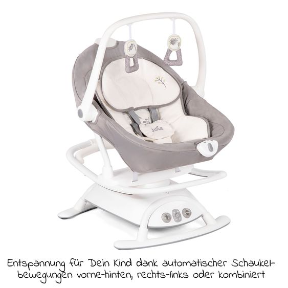 joie 2in1 Babyschaukel Sansa ab Geburt - 9 kg abnehmbarer Sitz als Babywippe nutzbar - Fern