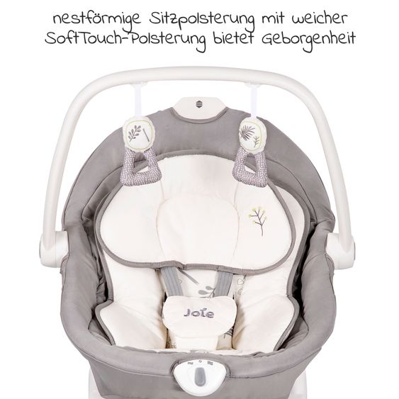 joie 2in1 Babyschaukel Sansa ab Geburt - 9 kg abnehmbarer Sitz als Babywippe nutzbar - Fern