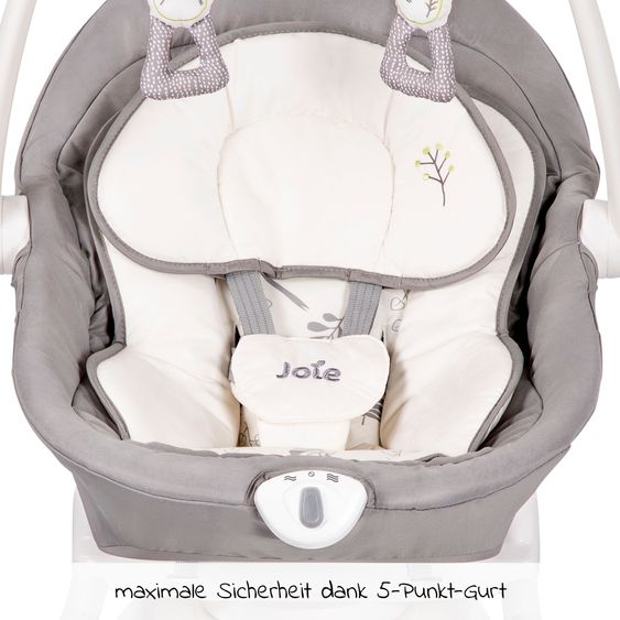 joie Altalena per bambini 2in1 Sansa dalla nascita - 13 kg Seduta rimovibile utilizzabile come sdraietta per bambini - Fern