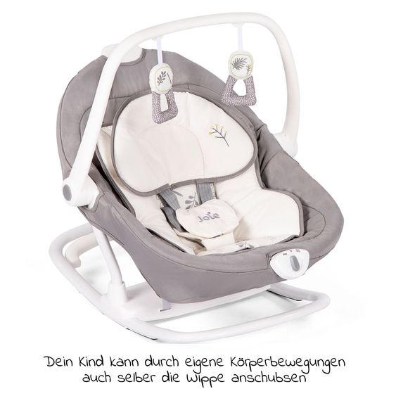 joie 2in1 Babyschaukel Sansa ab Geburt - 9 kg abnehmbarer Sitz als Babywippe nutzbar - Fern