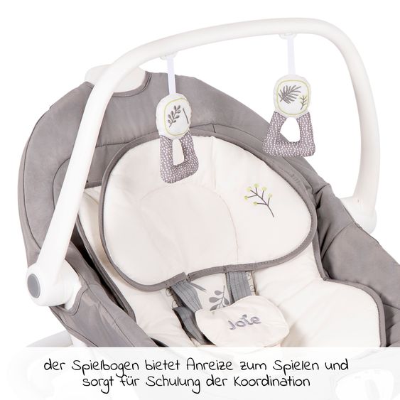 joie Altalena per bambini 2in1 Sansa dalla nascita - 13 kg Seduta rimovibile utilizzabile come sdraietta per bambini - Fern