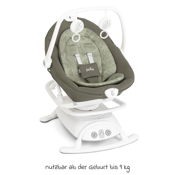 joie 2in1 Babyschaukel Sansa ab Geburt - 9 kg abnehmbarer Sitz als Babywippe nutzbar - Palms