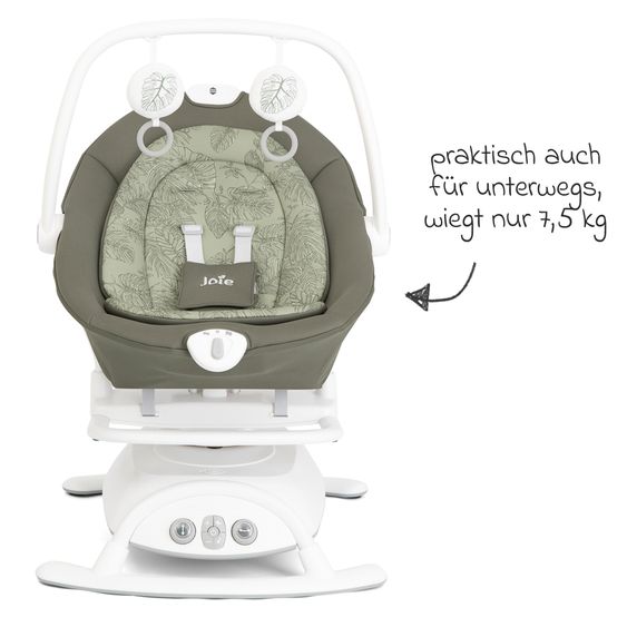 joie 2in1 Babyschaukel Sansa ab Geburt - 9 kg abnehmbarer Sitz als Babywippe nutzbar - Palms