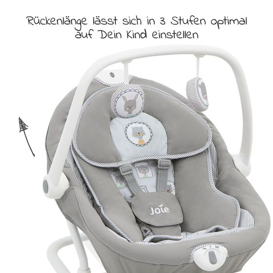 joie 2in1 Babyschaukel Sansa ab Geburt - 9 kg abnehmbarer Sitz als Babywippe nutzbar - Portrait