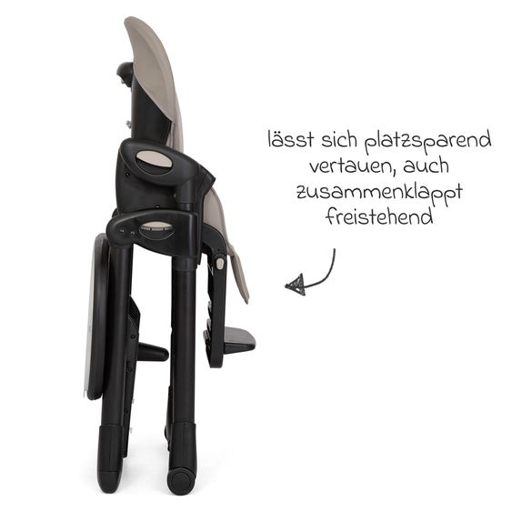 joie 2in1 Hochstuhl Mimzy Recline Wippe und Hochstuhl in einem ab Geburt nutzbar mit Liegeposition - Hazelnut