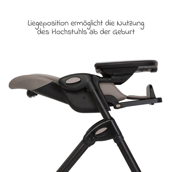 joie 2in1 Hochstuhl Mimzy Recline Wippe und Hochstuhl in einem ab Geburt nutzbar mit Liegeposition - Hazelnut