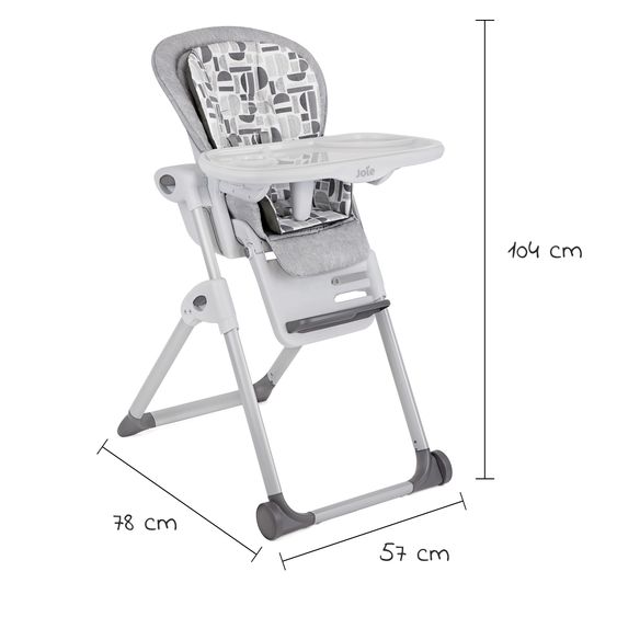 joie 2in1 Hochstuhl Mimzy Recline Wippe und Hochstuhl in einem ab Geburt nutzbar mit Liegeposition - Logan