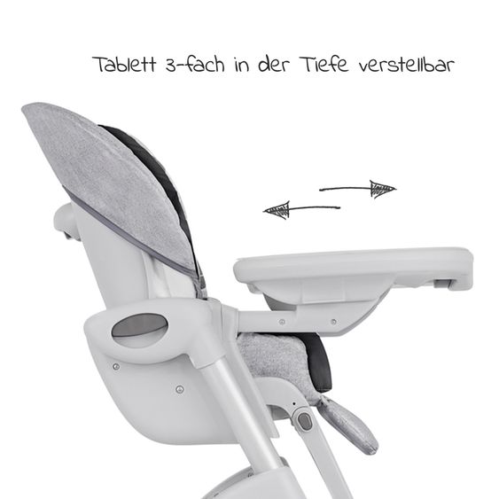 joie 2in1 Hochstuhl Mimzy Recline Wippe und Hochstuhl in einem ab Geburt nutzbar mit Liegeposition - Logan