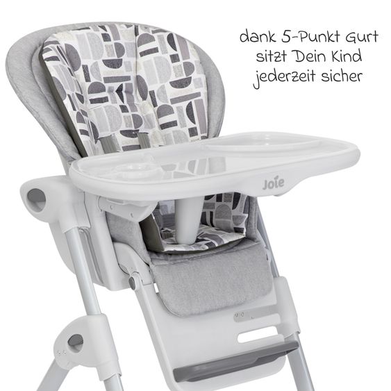 joie 2in1 Hochstuhl Mimzy Recline Wippe und Hochstuhl in einem ab Geburt nutzbar mit Liegeposition - Logan