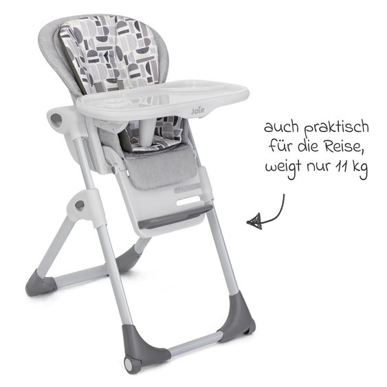 joie 2in1 Hochstuhl Mimzy Recline Wippe und Hochstuhl in einem ab Geburt nutzbar mit Liegeposition - Logan