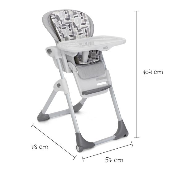 joie 2in1 Hochstuhl Mimzy Recline Wippe und Hochstuhl in einem ab Geburt nutzbar mit Liegeposition - Logan